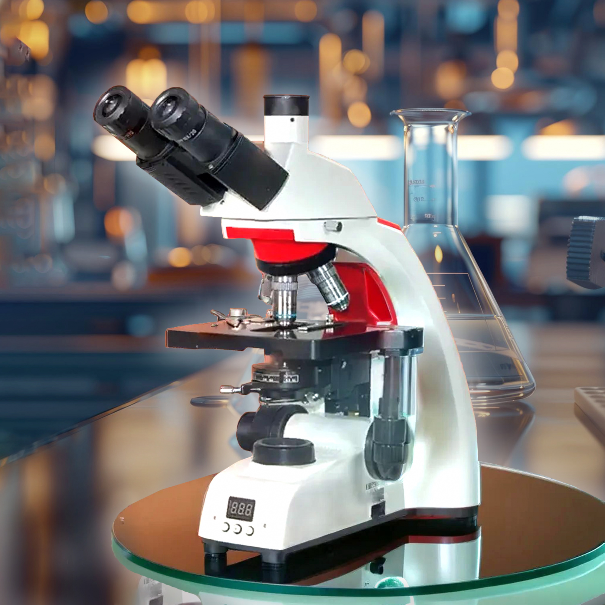 Микроскоп биологический бинокулярный с подогреваемым столиком Micray C-100 HS